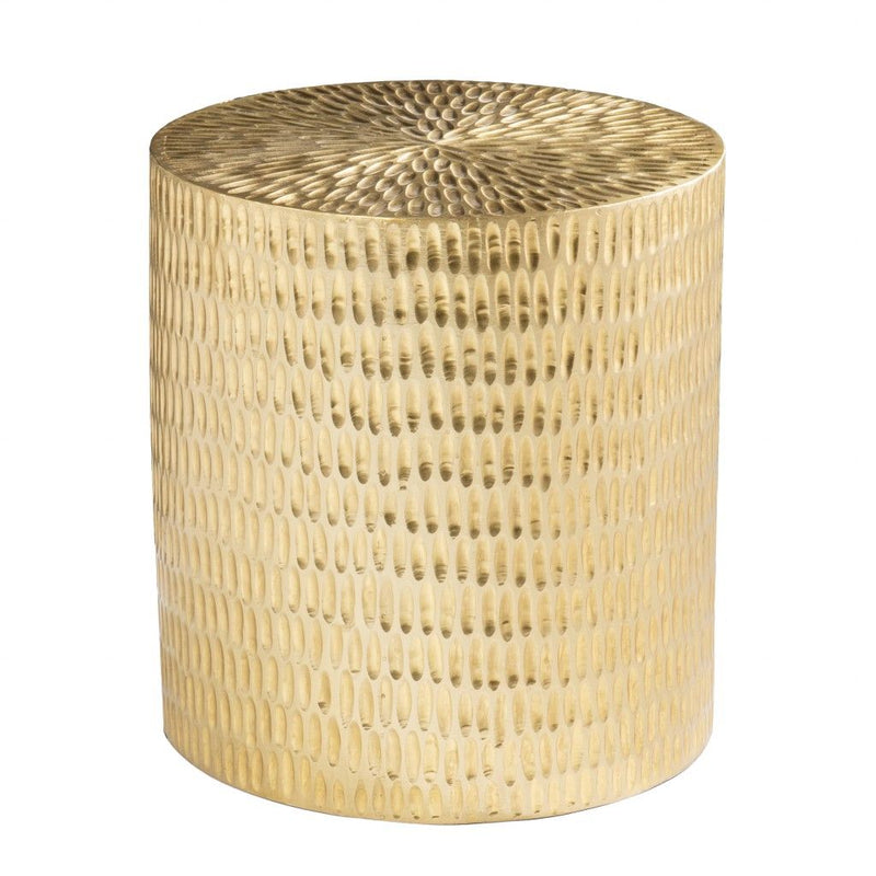 Manufactured Wood Solid Wood Round End Table - Gold