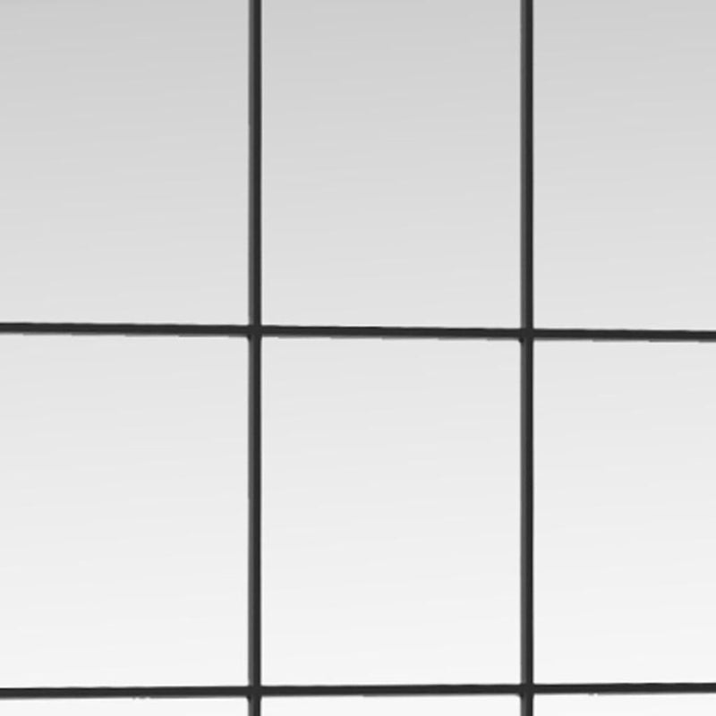 69" Metal Windowpane Framed Full Length Mirror - Black