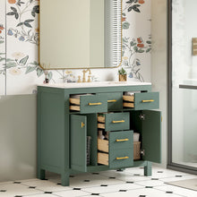 Load image into Gallery viewer, Bathroom Vanity With Sink Combo Set, Modern Bathroom Cabinet With 4 Drawers
