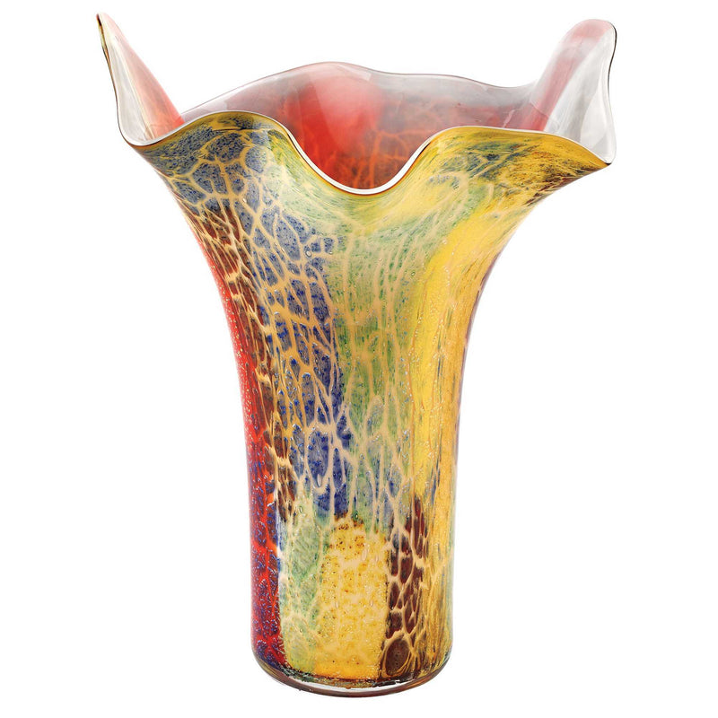 Abstract Novelty Table Vase - Red / Yellow