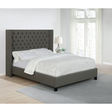 Load image into Gallery viewer, Lendra - Upholstered Wingback Bed With Tufted Headboard
