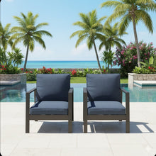 Load image into Gallery viewer, All-Weather Ergonomic Patio Armchairs With Thick Cushions (Set of 2)
