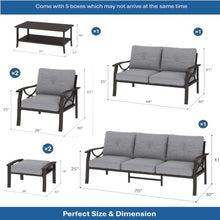 Load image into Gallery viewer, Patio Furniture Set With Coffee Table And Cushions For Backyard
