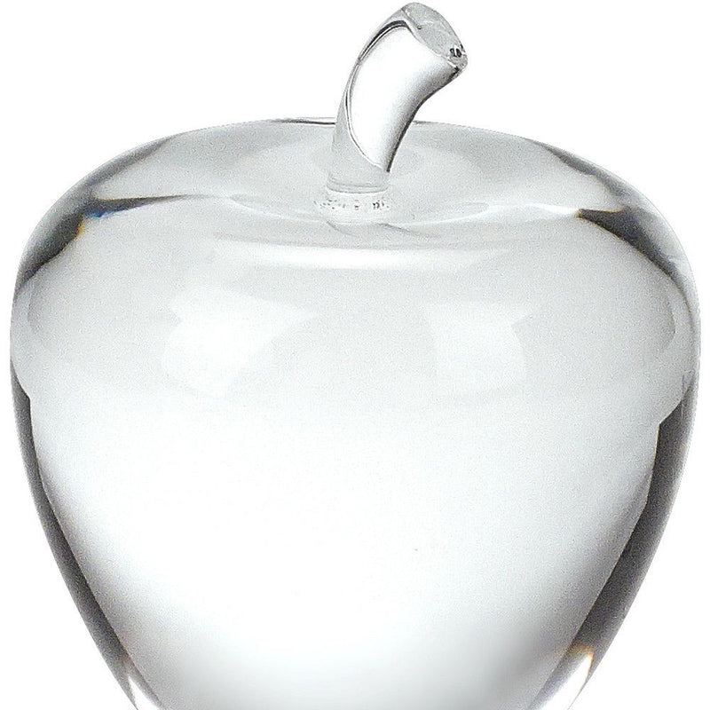 Apple Paperweight Tabletop Sculpture - Clear