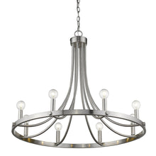 Load image into Gallery viewer, Candle Style Eight Light Metal Dimmable Chandelier - Silver
