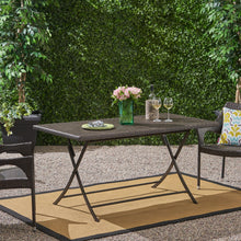 Load image into Gallery viewer, Saffron - Outdoor Rectangle Folding Dining Table - Brown Multi
