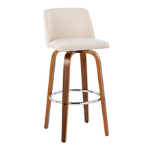 Load image into Gallery viewer, Toriano - Mid Century Modern Fixed Height, Barstool With Swivel With Round Footrest (Set of 2)
