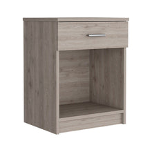 Load image into Gallery viewer, 22" One Drawer Faux Wood Nightstand - Gray
