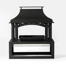 Load image into Gallery viewer, Fireplace, 50000 Btu Fire Pit, Wood Burning Chimney For Outside - Black

