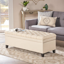 Load image into Gallery viewer, Juliana - Storage Ottoman With Birch Legs
