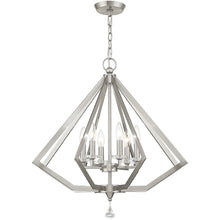 Load image into Gallery viewer, 26'' 6 Light Dimmable Chandelier With Shades - Nickel
