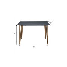 Load image into Gallery viewer, Wood Steel Counter Height Dining Table - Black / Gold
