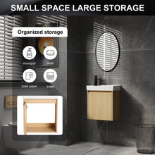 Load image into Gallery viewer, Modern Bathroom Vanity With Ceramic Basin, Wall Mounted Floating Sink Combo, Storage Cabinet
