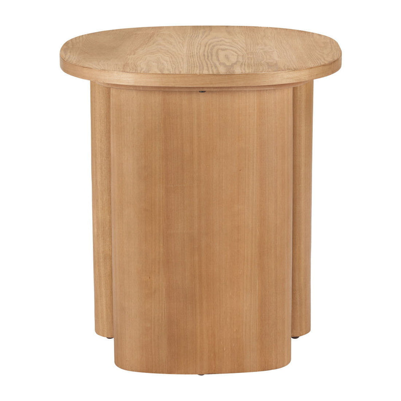 Wood Oval End Table - Natural