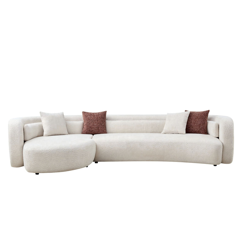 Curved Sectional Sofa, L - Shape Modular Chaise