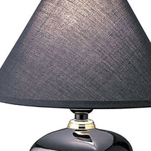 Load image into Gallery viewer, Ceramic Bedside Table Lamp With Black Shade - Black
