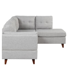 Load image into Gallery viewer, 97.2&quot; Modern Linen Fabric Sofa, L-Shape Couch with Chaise Lounge,Sectional Sofa with one Lumbar Pad,Gray
