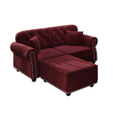 Load image into Gallery viewer, Upholstered Sofa Set With Nailhead Trim And Rolled Armrests, Includes Pillows
