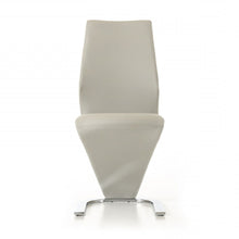 Load image into Gallery viewer, Faux Leather Modern Dining Chairs (Set of 2) - Light Gray
