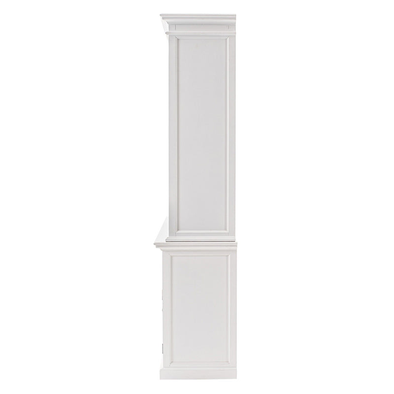 Dining Hutch With Twelve Shelves And Three Drawers - White
