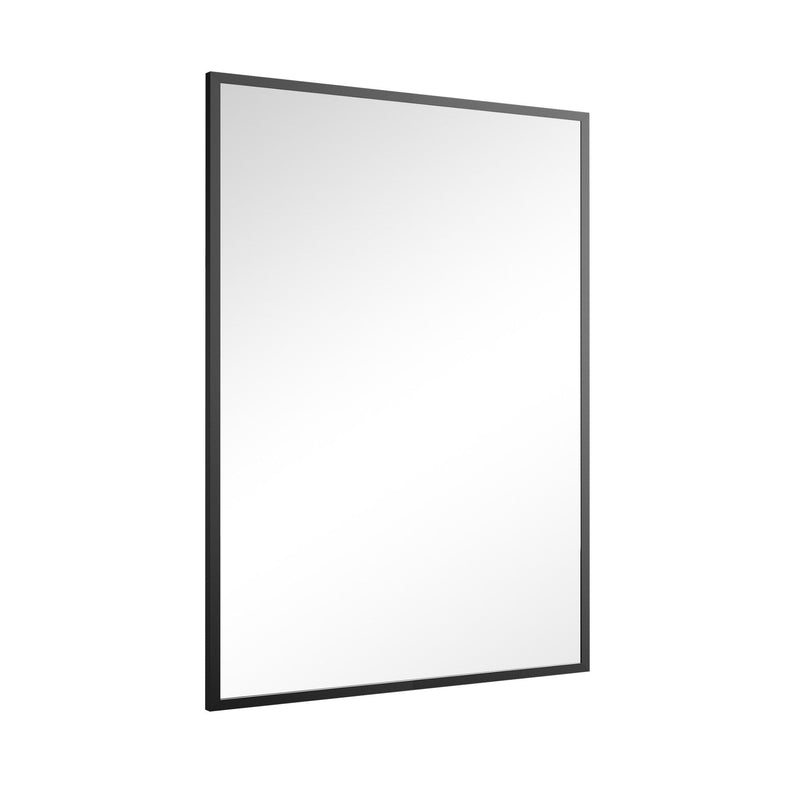 Metal Framed Bathroom Vanity Mirrors (Set of 2) - Black