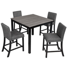 Load image into Gallery viewer, 5 Piece Counter Height Table Set, Square Table And 4 Upholstered Chairs
