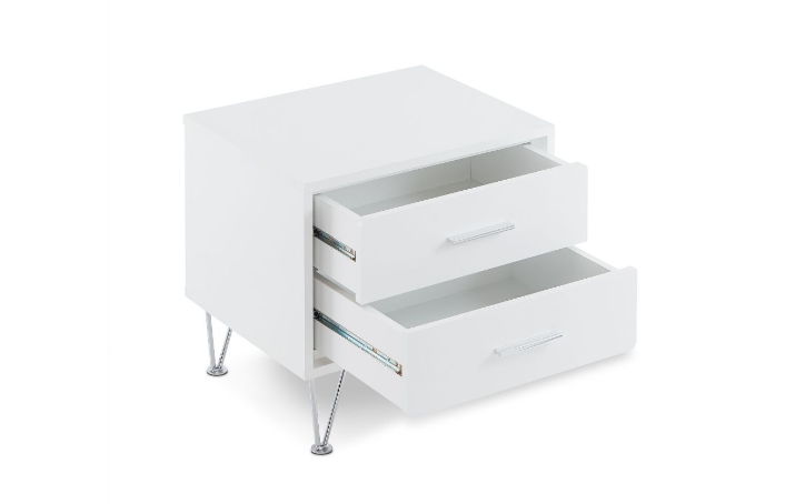Nightstand With Manufactured Wood Top - White