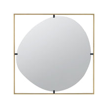 Load image into Gallery viewer, 32" Square Iron Framed Accent Mirror - Gold
