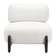 Load image into Gallery viewer, 30" Sherpa And Upholstered Side Chair - White / Black
