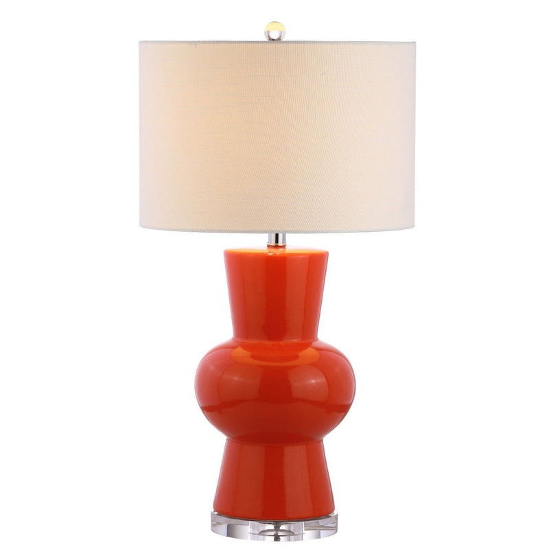 Novelty Table Lamp LED With Drum Shade - Coral