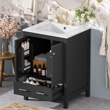 Load image into Gallery viewer, Bathroom Vanity With Integrated Undermount Ceramic Sink, 2 Doors And 1 Drawer, Soft Close Hinges
