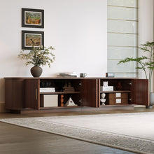 Load image into Gallery viewer, 70" TV Stand With Ample Storage, Refined Curved Corners - Dark Brown
