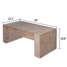 Load image into Gallery viewer, Modern Farmhouse Living Room Block Leg Coffee Table
