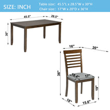 Load image into Gallery viewer, 5 Pieces Modern Dining Set, Rectangular Wooden Dining Table With 4 Upholstered Chairs
