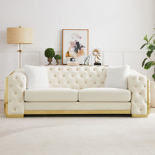 Load image into Gallery viewer, 2 Seater Sofa With Button Tufted Diamond Grid &amp; 2 Pillows For Living Room
