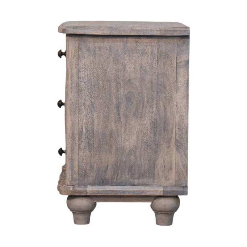 25" Solid Wood 2 Drawer Nightstand - Brown