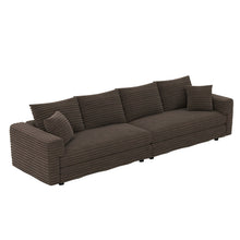 Load image into Gallery viewer, 4 Seat Sofa, Deep Seat Couches With Soft Pillows

