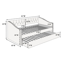 Load image into Gallery viewer, Daybed With Button Tufted Nailhead Trim And Trundle Slat Storage - Gray
