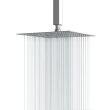 Load image into Gallery viewer, Ultra Thin Square Rainfall Shower Head Stainless Steel, Wall Or Ceiling Mount

