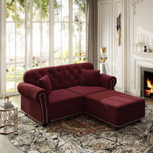 Load image into Gallery viewer, Upholstered Sofa Set With Nailhead Trim And Rolled Armrests, Includes Pillows
