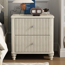 Load image into Gallery viewer, Fluted Nightstand With 3 Drawers
