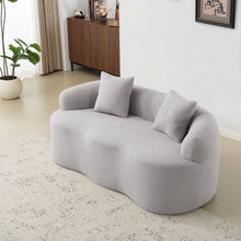 Load image into Gallery viewer, Curved Loveseat Sofa With Round Armrest
