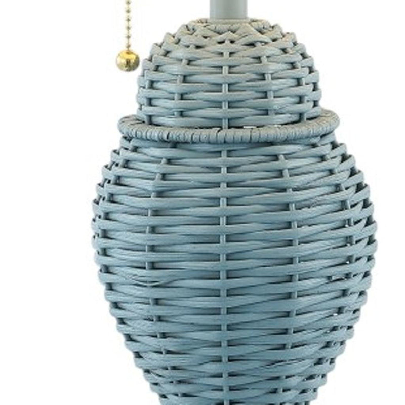 Urn Table Lamps With Empire Shades (Set of 2) - Blue