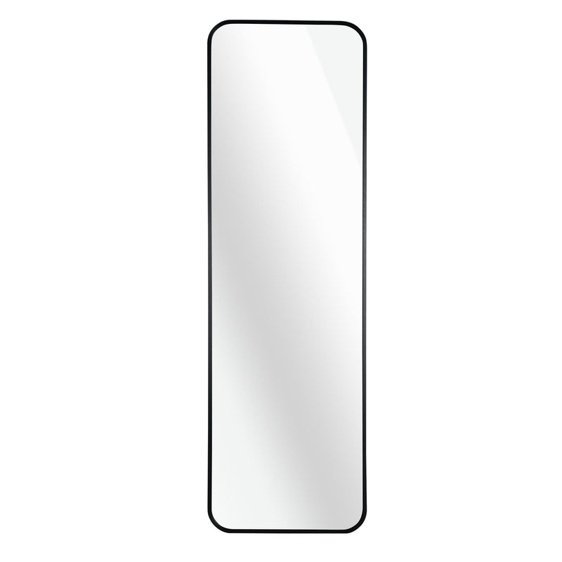 Aluminum Wall Mounted And Over The Door Framed Full Length Hanging Mirror (756089) - Black