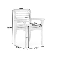 Load image into Gallery viewer, Outdoor Dining Chair With Slat Back And Acacia Wood Frame (Set of 2) - Gray / Teak
