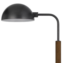Load image into Gallery viewer, Tray Table Floor Lamp With Bronze Transparent Glass Dome Shade - Brown
