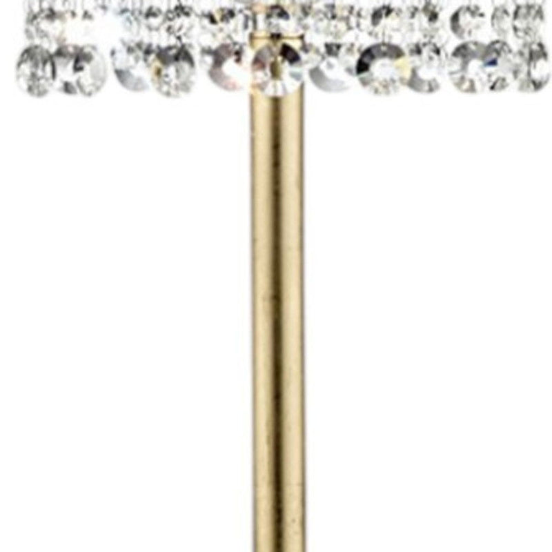Novelty Floor Lamp With White Drum Shade - Gold