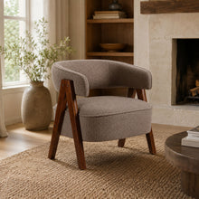 Load image into Gallery viewer, Accent Armchair With Soft Upholstered Seat - Brownish-Red
