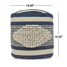 Load image into Gallery viewer, Diamond - Handcrafted Cylindrical Pouf
