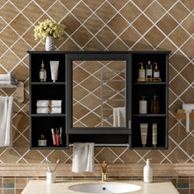 Load image into Gallery viewer, 3 In 1 Modern Bathroom Mirror Cabinet With Adjustable Shelf, Soft Close Door, High Definition Mirror &amp; Towel Bar
